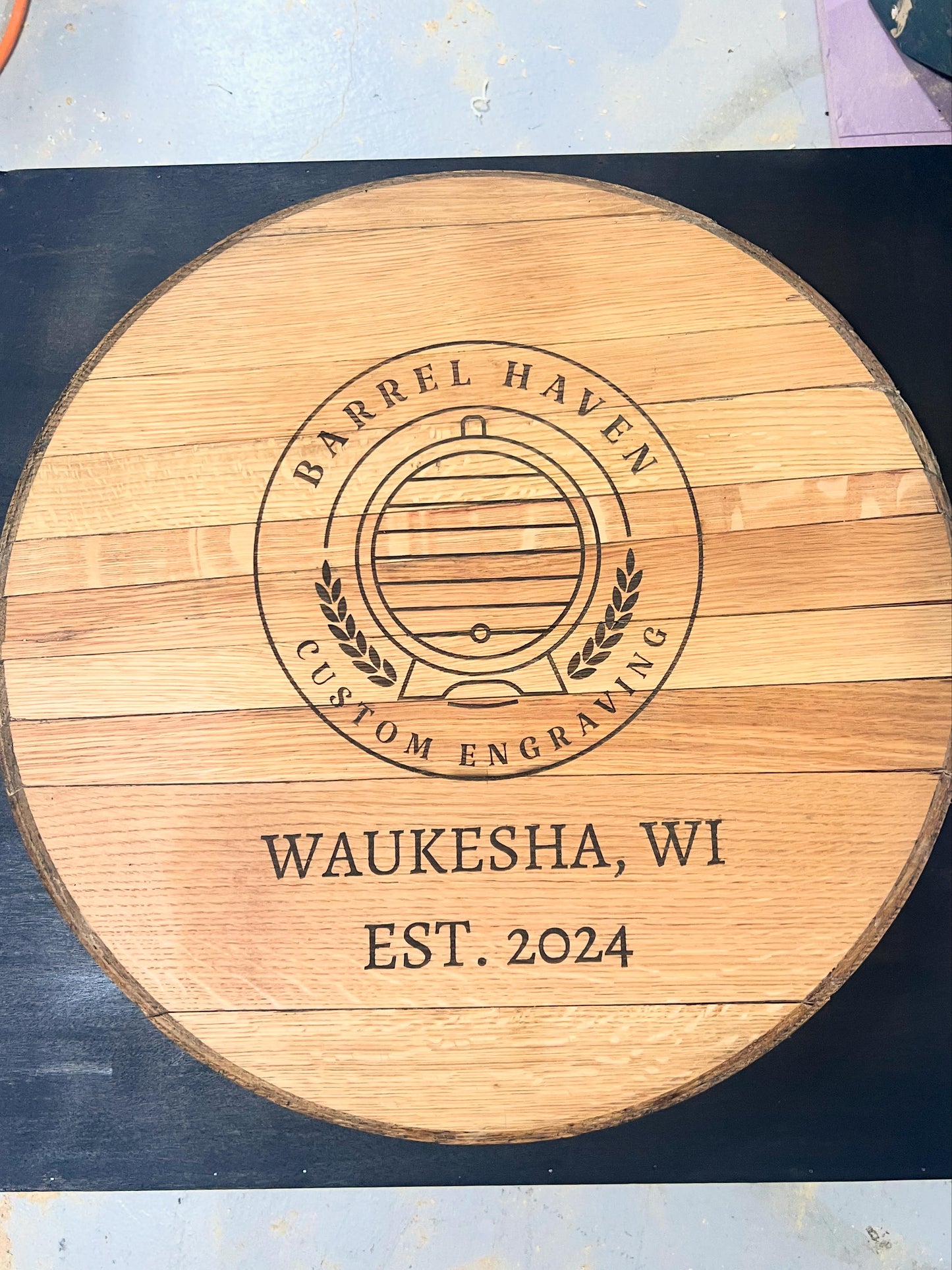 Custom Engraved Barrel Head